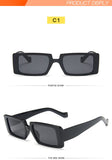 Trendy Rectangle Sunglasses Women Brand Design Black Thick Frame Fashion 90s Cool Sun Glasses Shades Female - Presidential Brand (R)