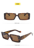 Trendy Rectangle Sunglasses Women Brand Design Black Thick Frame Fashion 90s Cool Sun Glasses Shades Female - Presidential Brand (R)