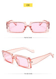 Trendy Rectangle Sunglasses Women Brand Design Black Thick Frame Fashion 90s Cool Sun Glasses Shades Female - Presidential Brand (R)