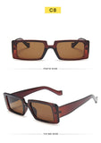 Trendy Rectangle Sunglasses Women Brand Design Black Thick Frame Fashion 90s Cool Sun Glasses Shades Female - Presidential Brand (R)