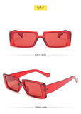 Trendy Rectangle Sunglasses Women Brand Design Black Thick Frame Fashion 90s Cool Sun Glasses Shades Female - Presidential Brand (R)