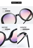 Retro Round Sunglasses Women Men Brand Design Transparent Blue Frame Circle Lens Fashion 90s Sun Glasses Shades Female - Presidential Brand (R)