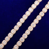 9mm Square Necklace Chain Finish Zirconia Copper Gold Color - Presidential Brand (R)