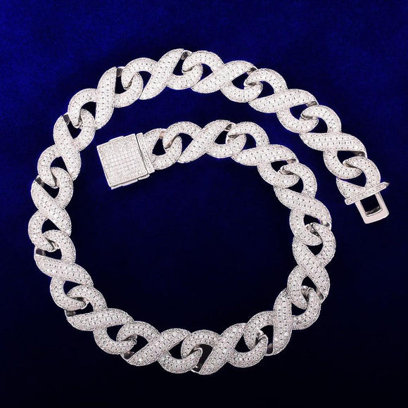 Solid 15mm Men's Hip Hop Cuban Chain Link Cubic Zirconia Gold Color Necklace Choker Fashion Rock Jewelry - Presidential Brand (R)