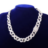 Solid 15mm Men's Hip Hop Cuban Chain Link Cubic Zirconia Gold Color Necklace Choker Fashion Rock Jewelry - Presidential Brand (R)
