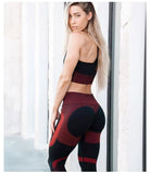 Autumn Patchwork Yoga Leggings High Elastics Pants For Women High Waist Hips Lifting Fitness Trousers Energy Fitness Sportswear - Presidential Brand (R)
