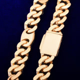 18mm Miami Cuban Bracelet Chain Link Solid Back Copper Full Zircon Jewelry - Presidential Brand (R)