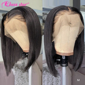 Brazilian Wig Straight Short Bob Lace Front Wigs 13x4 Lace Front Human Hair Wigs Pre-plucked With Baby Hair Jazz Star Non-Remy - Presidential Brand (R)