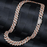 Cuban Link Chains Necklaces Luxury Bling Choker Iced Out Zircon Chains - Presidential Brand (R)