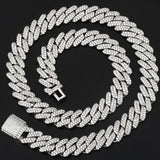 Cuban Link Chains Necklaces Luxury Bling Choker Iced Out Zircon Chains - Presidential Brand (R)