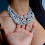 Cuban Link Chains Necklaces Luxury Bling Choker Iced Out Zircon Chains - Presidential Brand (R)