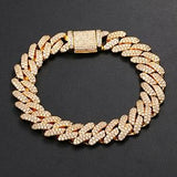 12mm Micro Pave CZ Cuban Link Chains Necklaces Luxury Bling Choker Iced Out Zircon Punk Women Men Couple Jewelry Christmas Gifts - Presidential Brand (R)