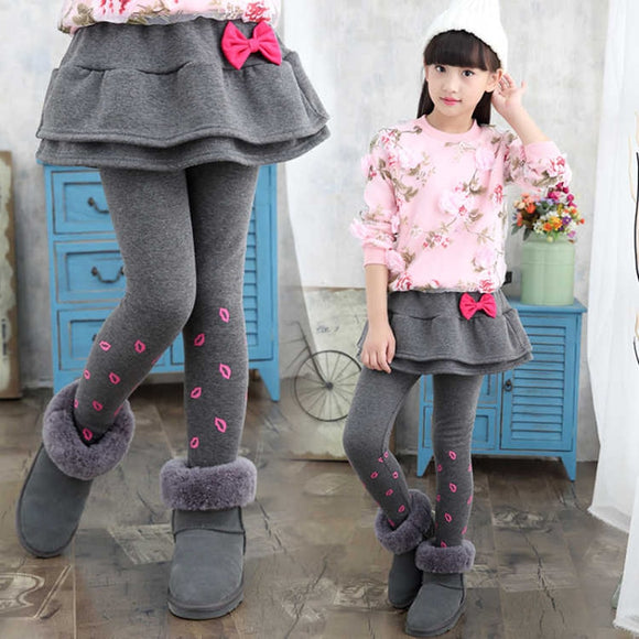 Kids Leggings Trousers Tight Skirt Pants Cotton Velvet Toddler Boy Children Sweatpants - Presidential Brand (R)