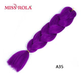 MISS ROLA 24Inch Glowing Twist Braids Braiding Hair Extensions Jumbo Braids Ombre Synthetic Hair Support Wholesale Kanekalon - Presidential Brand (R)