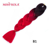 MISS ROLA 24Inch Glowing Twist Braids Braiding Hair Extensions Jumbo Braids Ombre Synthetic Hair Support Wholesale Kanekalon - Presidential Brand (R)