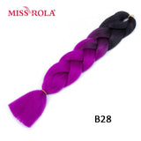 MISS ROLA 24Inch Glowing Twist Braids Braiding Hair Extensions Jumbo Braids Ombre Synthetic Hair Support Wholesale Kanekalon - Presidential Brand (R)