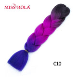 MISS ROLA 24Inch Glowing Twist Braids Braiding Hair Extensions Jumbo Braids Ombre Synthetic Hair Support Wholesale Kanekalon - Presidential Brand (R)