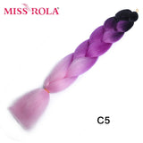 MISS ROLA 24Inch Glowing Twist Braids Braiding Hair Extensions Jumbo Braids Ombre Synthetic Hair Support Wholesale Kanekalon - Presidential Brand (R)