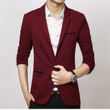 Luxury Men Blazer Brand High Quality Cotton Slim Fit Men Suit Terno Masculino Men LOVZON - Presidential Brand (R)