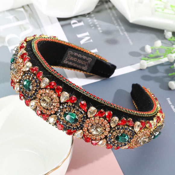 Fashion Girls Bezel Shiny Luxury Rhinestone Hair Band Hair Hoop Hair Accessories for Women Crystal Headbands Headwear - Presidential Brand (R)