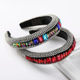 Fashion Girls Bezel Shiny Luxury Rhinestone Hair Band Hair Hoop Hair Accessories for Women Crystal Headbands Headwear - Presidential Brand (R)