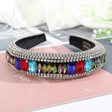Fashion Girls Bezel Shiny Luxury Rhinestone Hair Band Hair Hoop Hair Accessories for Women Crystal Headbands Headwear - Presidential Brand (R)