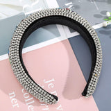 Fashion Girls Bezel Shiny Luxury Rhinestone Hair Band Hair Hoop Hair Accessories for Women Crystal Headbands Headwear - Presidential Brand (R)