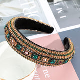 Fashion Girls Bezel Shiny Luxury Rhinestone Hair Band Hair Hoop Hair Accessories for Women Crystal Headbands Headwear - Presidential Brand (R)