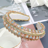 Fashion Girls Bezel Shiny Luxury Rhinestone Hair Band Hair Hoop Hair Accessories for Women Crystal Headbands Headwear - Presidential Brand (R)