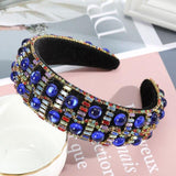 Fashion Girls Bezel Shiny Luxury Rhinestone Hair Band Hair Hoop Hair Accessories for Women Crystal Headbands Headwear - Presidential Brand (R)
