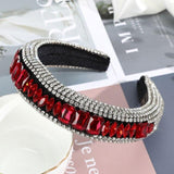 Fashion Girls Bezel Shiny Luxury Rhinestone Hair Band Hair Hoop Hair Accessories for Women Crystal Headbands Headwear - Presidential Brand (R)