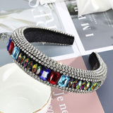 Fashion Girls Bezel Shiny Luxury Rhinestone Hair Band Hair Hoop Hair Accessories for Women Crystal Headbands Headwear - Presidential Brand (R)