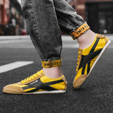 Mens Yellow Sneakers Breathable Running Shoes For Men White Casual Shoe Lightweight Male Flats Sneakers Fashion Outdoor Footwear - Presidential Brand (R)