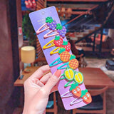 1Set Girls Cute Cartoon Animal Fruit Colorfur Hairpins Children Sweet Hair Clip Headband - Presidential Brand (R)