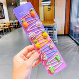1Set Girls Cute Cartoon Animal Fruit Colorfur Hairpins Children Sweet Hair Clip Headband - Presidential Brand (R)