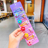 1Set Girls Cute Cartoon Animal Fruit Colorfur Hairpins Children Sweet Hair Clip Headband - Presidential Brand (R)