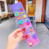1Set Girls Cute Cartoon Animal Fruit Colorfur Hairpins Children Sweet Hair Clip Headband - Presidential Brand (R)