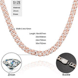 Exquisite 10mm Miami Cuban Link Chain Iced Out Chain Choker Bling Charms Necklace Chain Christmas Gift - Presidential Brand (R)