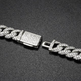 Exquisite 10mm Miami Cuban Link Chain Iced Out Chain Choker Bling Charms Necklace Chain Christmas Gift - Presidential Brand (R)