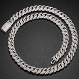 Exquisite 10mm Miami Cuban Link Chain Iced Out Chain Choker Bling Charms Necklace Chain Christmas Gift - Presidential Brand (R)