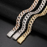 Exquisite 10mm Miami Cuban Link Chain Iced Out Chain Choker Bling Charms Necklace Chain Christmas Gift - Presidential Brand (R)