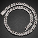 Exquisite 10mm Miami Cuban Link Chain Iced Out Chain Choker Bling Charms Necklace Chain Christmas Gift - Presidential Brand (R)