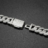 Exquisite 10mm Miami Cuban Link Chain Iced Out Chain Choker Bling Charms Necklace Chain Christmas Gift - Presidential Brand (R)