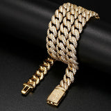 Exquisite 10mm Miami Cuban Link Chain Iced Out Chain Choker Bling Charms Necklace Chain Christmas Gift - Presidential Brand (R)