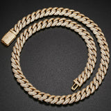 Exquisite 10mm Miami Cuban Link Chain Iced Out Chain Choker Bling Charms Necklace Chain Christmas Gift - Presidential Brand (R)