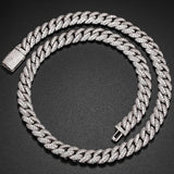 Exquisite 10mm Miami Cuban Link Chain Iced Out Chain Choker Bling Charms Necklace Chain Christmas Gift - Presidential Brand (R)