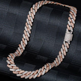 12mm Micro Pave CZ Cuban Link Chains Necklaces Luxury Bling Choker Iced Out Zircon Punk Women Men Couple Jewelry Christmas Gifts - Presidential Brand (R)