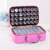 56 Bottles PU Leather Diamond Painting Charms Rhinestones Tool Storage Bag Case Organizer Beads Diamond Embroidery Storage Box - Presidential Brand (R)