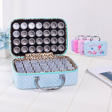 56 Bottles PU Leather Diamond Painting Charms Rhinestones Tool Storage Bag Case Organizer Beads Diamond Embroidery Storage Box - Presidential Brand (R)