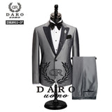 DARO 2020 Men Suit Bridegroom Jacket pant 2 Piece Slim Fit - Presidential Brand (R)